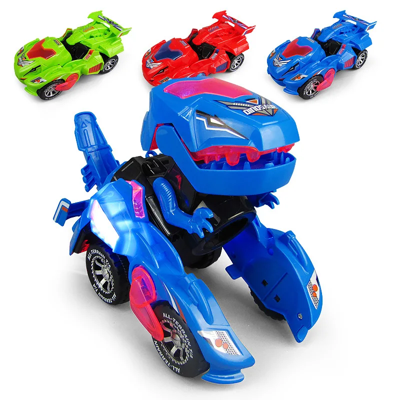 Robot dinozaver deformacije avto univerzalno kolo, motor, avto, Avto Koncept Z Lučmi, Glasbo, Igrače Preoblikovanje Igrača Darilo za otroka