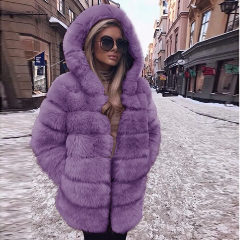 2019 Nove Zimske Ženske Mink Fur Coats Moda Specializiranimi Za Umetno Krzno, Toplo Jakno Plašč Trdna Debele Dame Krzno Plašč Suknjič Vrhnja Oblačila