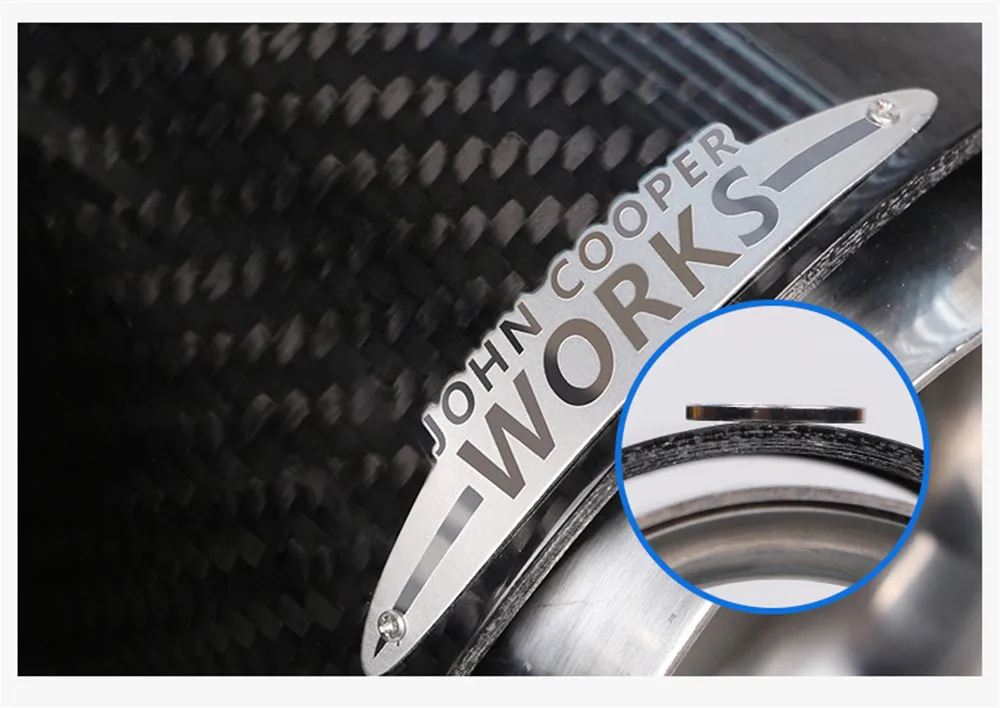 1 KOS 3K Carbon Vrh Kakovosti Izpušni Glušnik Nasveti za MINI Cooper S R55 R56 R57 R58 R59 R60 R61 F54 F56 F57 F60