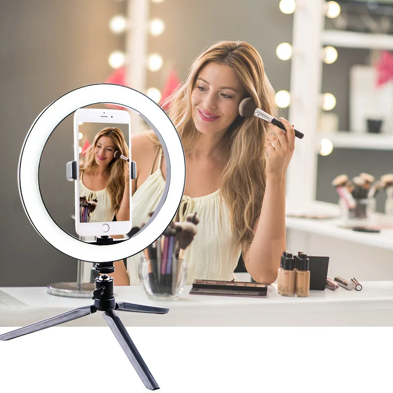 26 CM LED Selfie Obroč Svetlobe Multi-Funkcijo Zatemniti Obroč Svetlobe Za Mobilni Telefon, Držalo Kamere pretočni Video Ličila Youtube