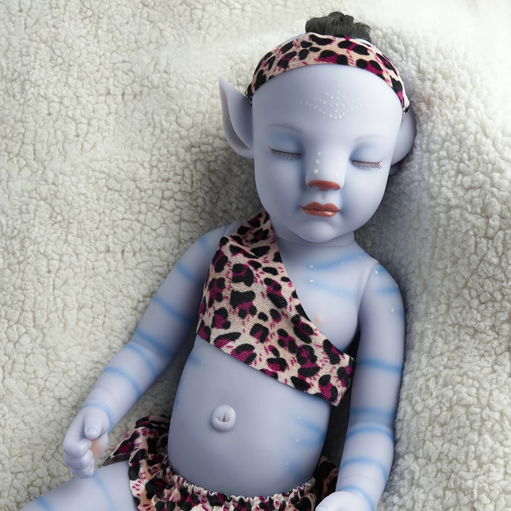 RBG 20 Centimetrov Bebe Avatar Prerojeni Baby Doll Novorojenčka Fantje In Dekleta Noč Svetlobe Polno Vinil Živa Lutka LOL Igrače Darilo Za Otroke