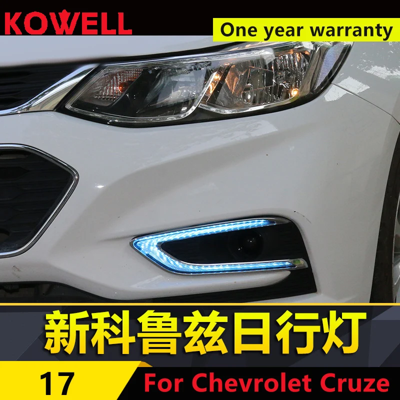 LED Avto DRL Dnevnih Luči Za Chevrolet Cruze 2016-trenutne Obrnite Signala In Zatemnitev Slog Rele Sijaja