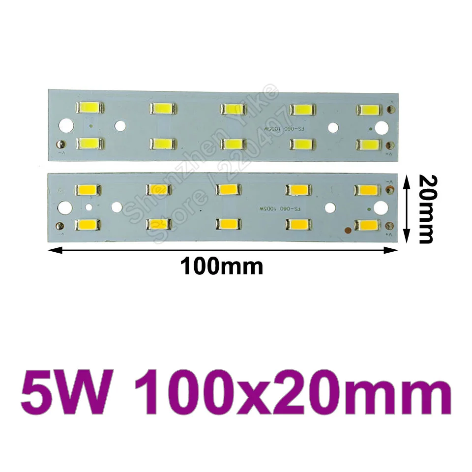 5W 80x19mm LED Svetlobni vir za namizne svetilke, LED pcb z smd žetonov, Toplo bela/bela aluminijasto ploščo, ki je osnova za DIY