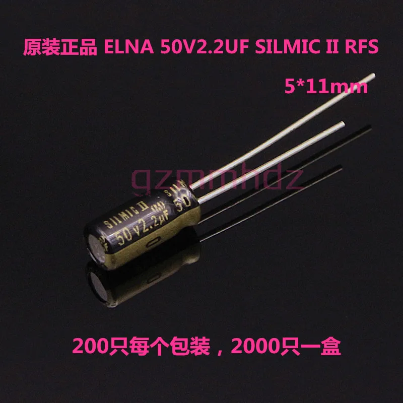 20PCS NOVO ELNA RFS SILMIC II 50V2.2UF 5X11MM SILMICII 2.2 UF 50V vroče prodaje SILMIC2 50v 2.2 uf avdio kondenzator 2.2 uF/50V