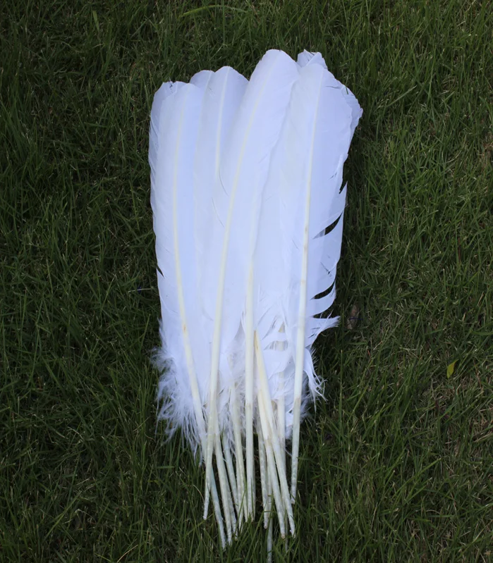 100 kozarcev na debelo 25-30 cm Mešana barva barva resnično naravno turčija perje obsegov lase razširitve gosje pero za prodajo