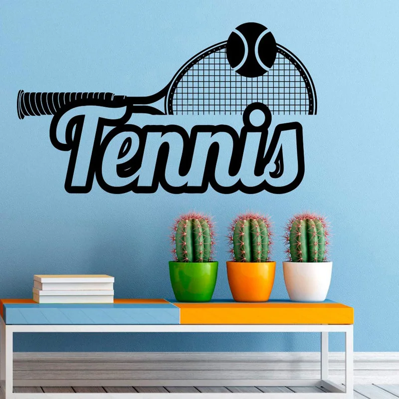 Tenis Logotip Nalepko Primawall Lopar Šport Vinilne Nalepke Home Interior Design Art Stenske Freske Spalnica Dekor 2246