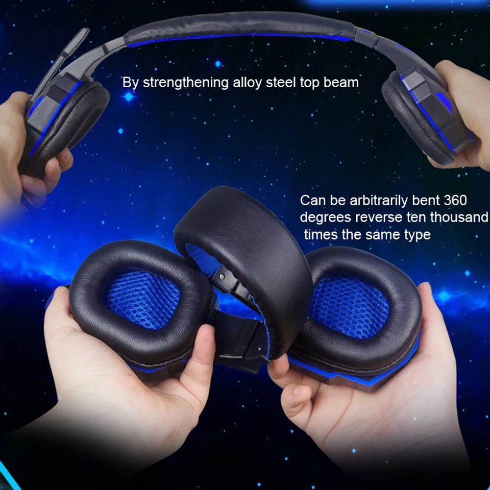 Gaming Žične Slušalke Stereo Slušalke Auriculares Con Kabel Ecoureur iphone z Led-Lučka Mikrofon za RAČUNALNIK PS4 Novi XBOX