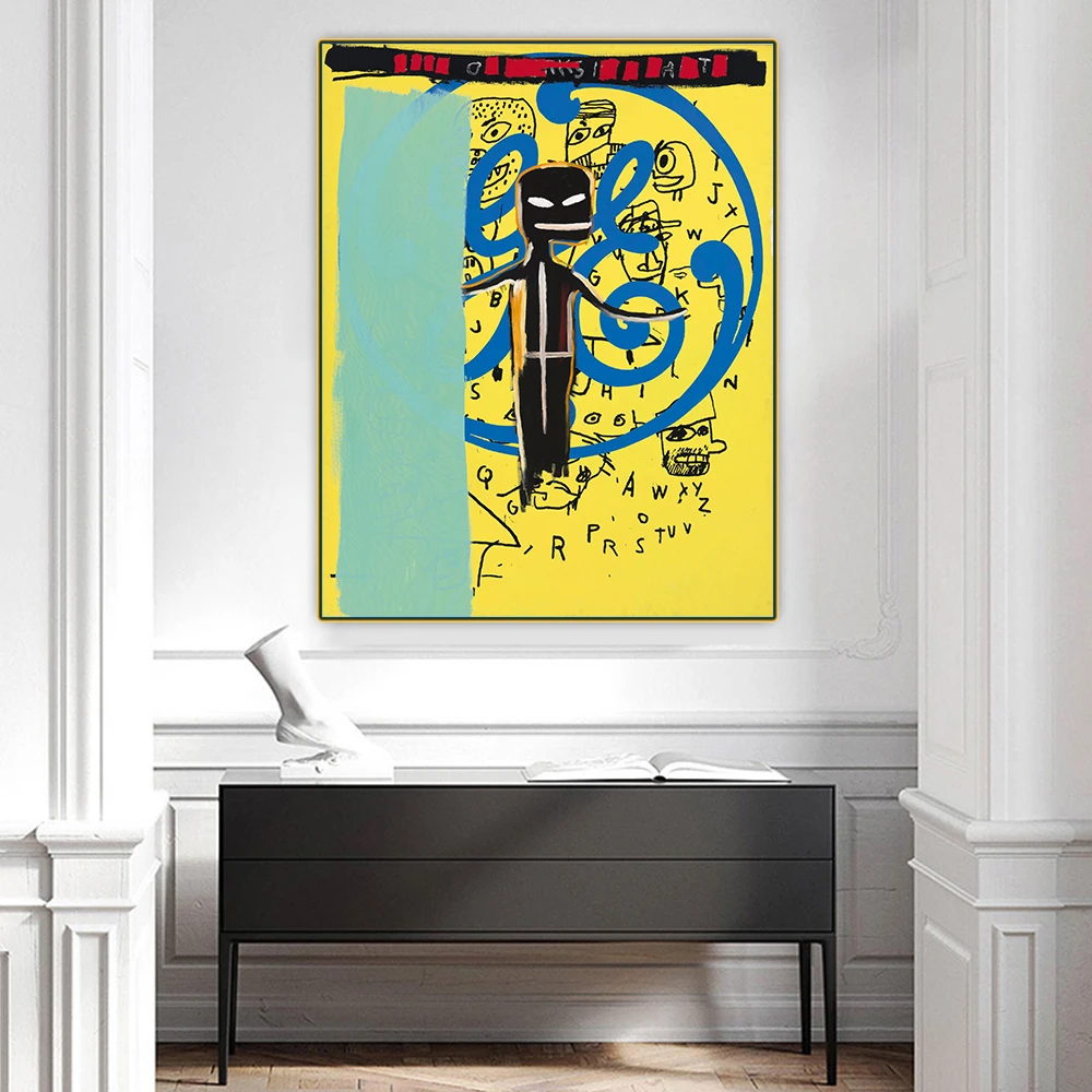 Citon Jean Michel Basquiat《GE》Grafiti Umetnost Platno, Olje, Slikarstvo, Umetnost Plakata Dekorativni Natisniti Sliko Stenski Dekor Doma Dekoracijo