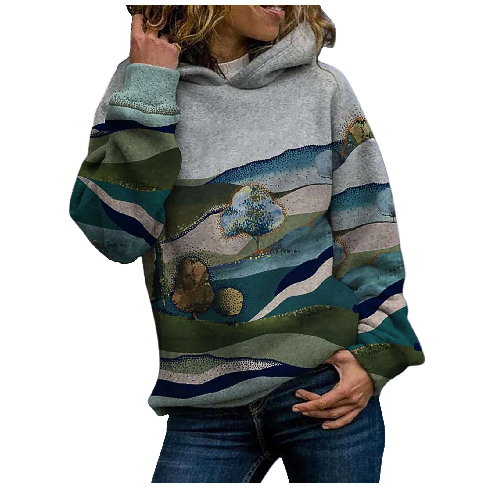 Jeseni Mode Naravne kulise Žensk hoodies 3d tiskanja na prostem Javor pustite Snowfield športna Majica s Kapuco ženske preobsežne
