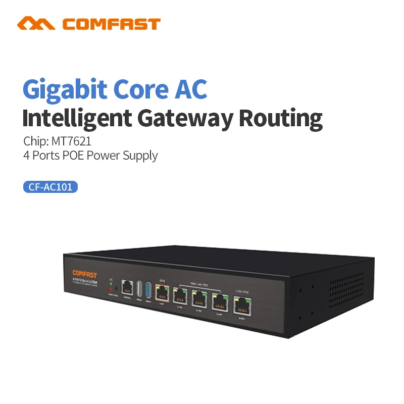 Comfast Gigabit AC Wifi uravnoteženjem Obremenitev Gateway Routing Jedro Prehodom + 4 port poe stikalo Multi Wan omrežja Wi fi Dostop do Gostovanja AC Usmerjevalnik