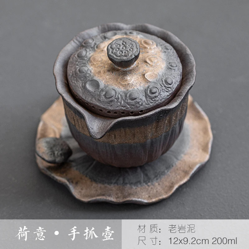 Vintage Keramični Gaiwan Tea Cup Ročno Tureen Pokrov Skledo Kitajski Čaj Skledo Krožnik Jingdezhen Čaj Nastavite Kung Fu Osebnih Teaup