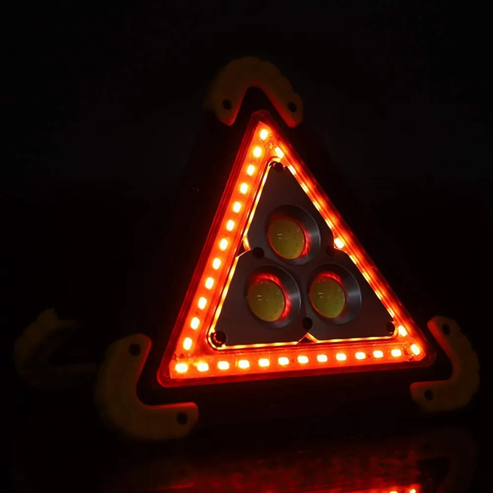 3 COB Trikotnik led delovna lučka Nepremočljiva Prenosni Pozornosti na Prostem Nujne Žarnice za Avto Popravila Kampiranje na Baterijski pogon