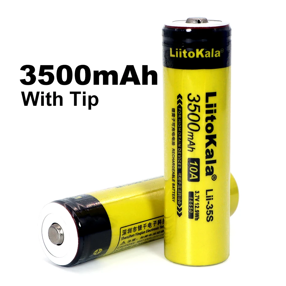 1-20PCS LiitoKala Lii-35S Novo 18650 baterijo 3,7 V 3500mAh polnilna litijeva baterija za LED svetilka+DIY obrnjenega