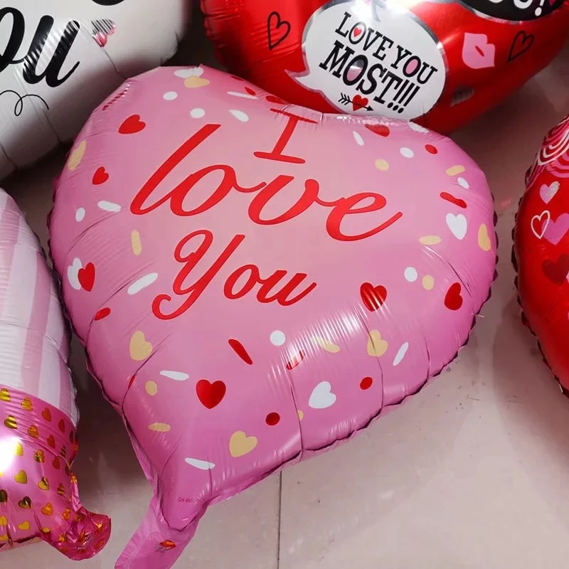 50pcs 45 cm 18 inch Srce Baloni za Valentinovo Helij Folijo Globos Poroke Poroka Okraski Stranka Ljubitelje Darila