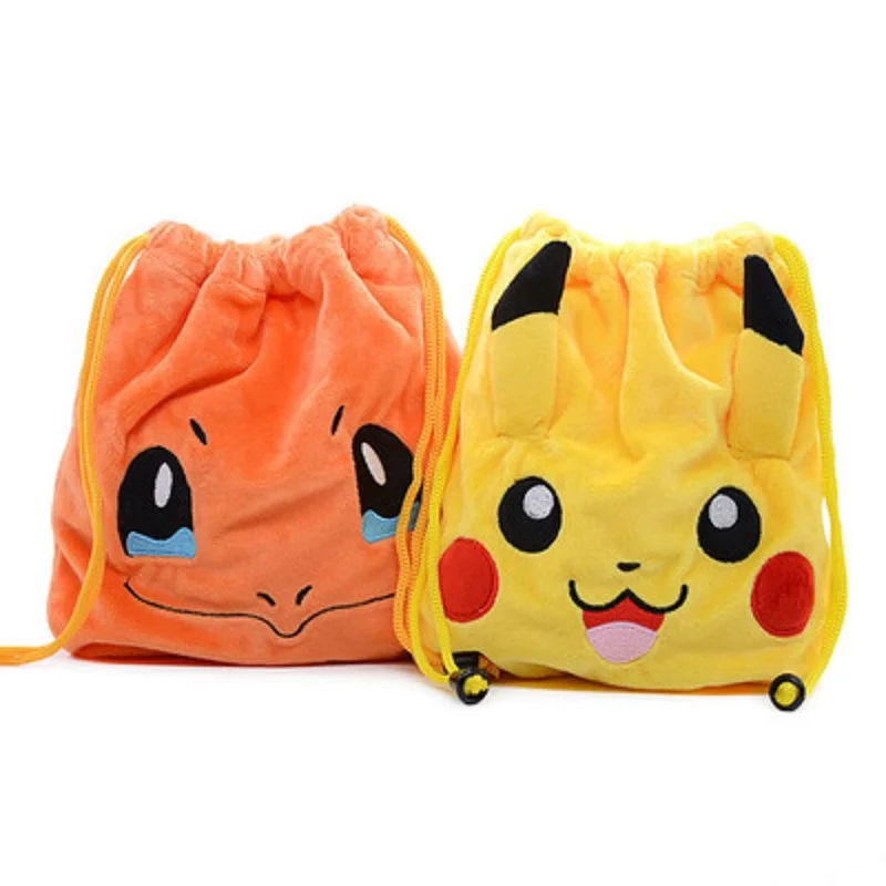 Pokémon Pikachu Charmander Squirtle Bulbasaur polnjene plišastih lutka vrvico žep za shranjevanje manjše izdelke vreči kovanec torbici peripheraltoy