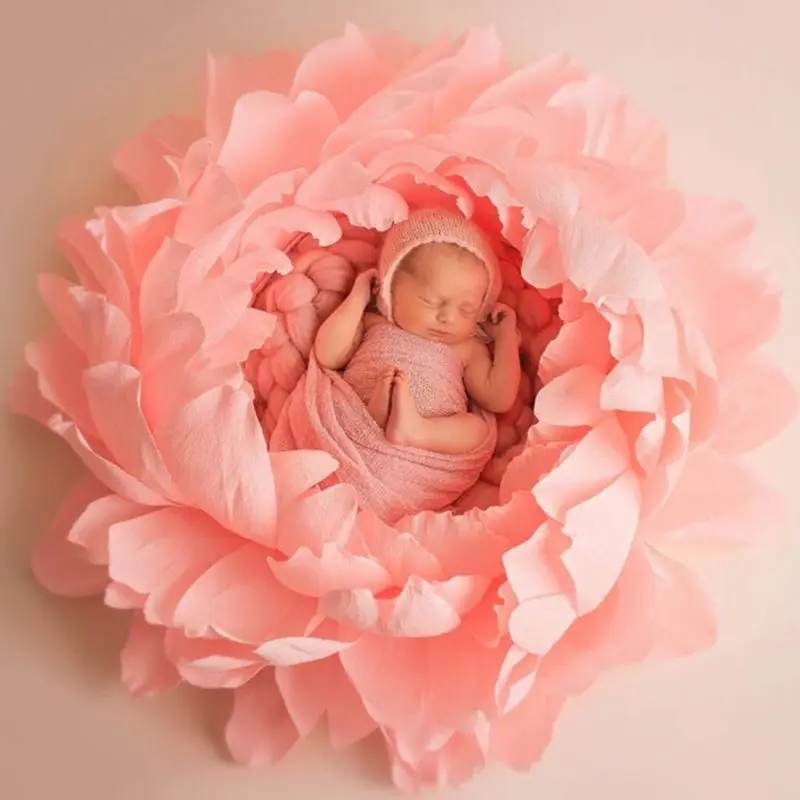 OOTDTY Baby Oblikovan Cvet, ki Predstavljajo Posodo Otroška Postelja Novorojenčka Big Venčni Fotografija Rekviziti za Malčke Fotografiranje Dodatki