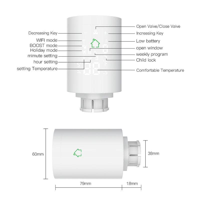 ZigBee3.0 Smart Radiator Pogona Programabilni Termostatičnimi Ventil Temperaturni Regulator Glasovni Nadzor Preko Alexa