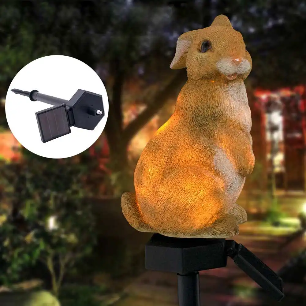 LED Vodoodporni Rabbit Obliko Sončno energijo Svetilke Krajine Sončne Svetilke Živali pod zemljo, Svetlobo, Vrt, Dvorišče Dekor