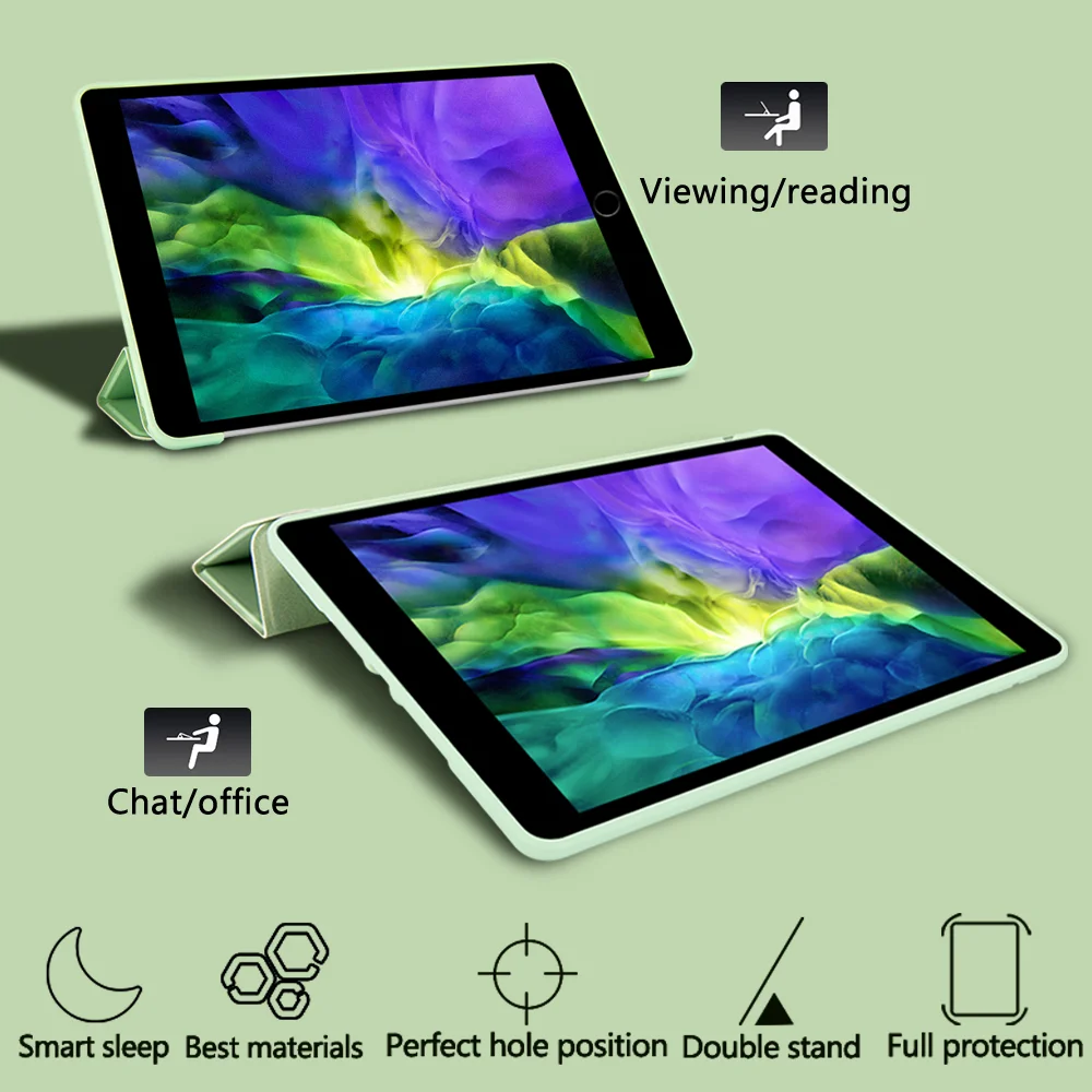 Mehko Ohišje Za iPad Pro 11 Ohišje Za iPad zraka 2 Primera Auto Sleep funkcija Wake Za iPad Pro 2020 Primeru, 7. Generacije Za ipad Pro 2020 Zraka 3