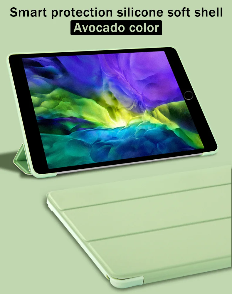 Mehko Ohišje Za iPad Pro 11 Ohišje Za iPad zraka 2 Primera Auto Sleep funkcija Wake Za iPad Pro 2020 Primeru, 7. Generacije Za ipad Pro 2020 Zraka 3