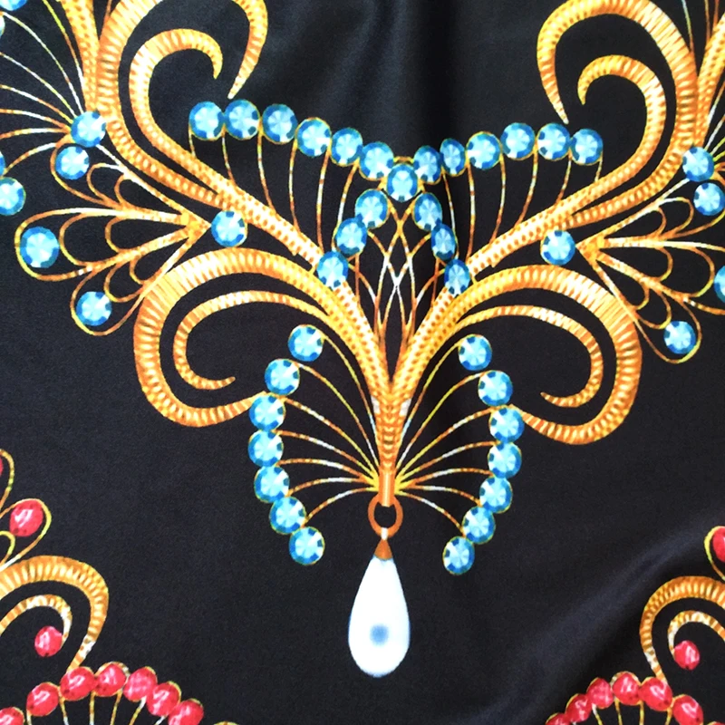 Afriške Maxi Obleke Za Ženske, Nakit Vzorec Natisnjene Diamanta Puloverju Svoboden Mehko Microfiber Materiala Muslimanskih Oblačil