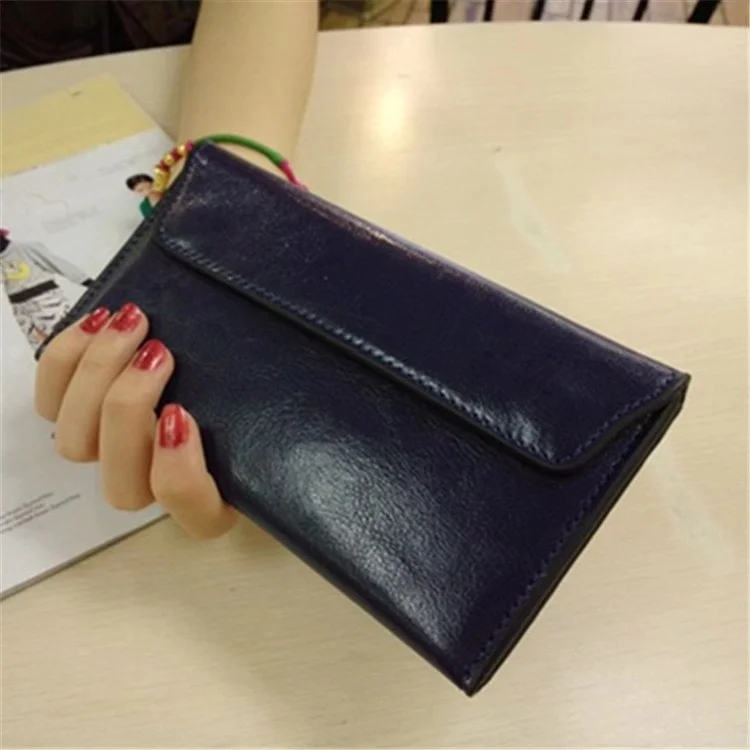 Vintage usnje sklopka torba ženske horizontalno denarnice sklopka vrečko denarnice