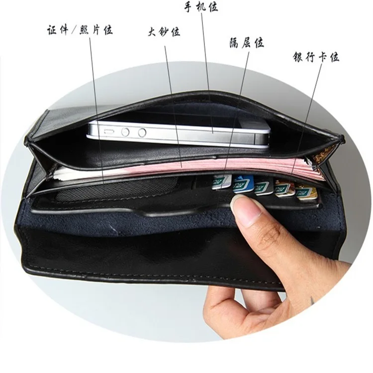 Vintage usnje sklopka torba ženske horizontalno denarnice sklopka vrečko denarnice