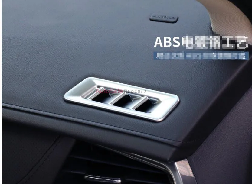 Za Cadillac XT5 2016 2017 Mat ABS Chrome Notranje zadeve Notranje zadeve nadzorna plošča Air Outlet Odprtine Pokrova Trim 2pcs
