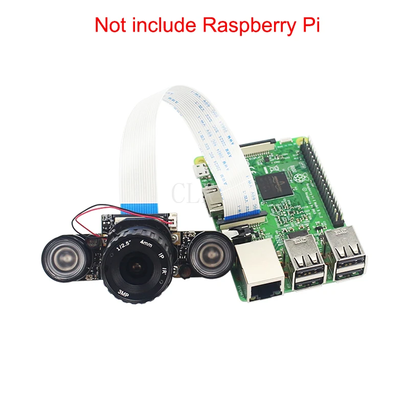 Raspberry Pi 3 B+ 5MP Kamera, IR-CUT 5MP 4 mm Goriščno Nastavljiva Dolžina Nočnega Vida NoIR Kamera za Raspberry Pi 3 Model B+