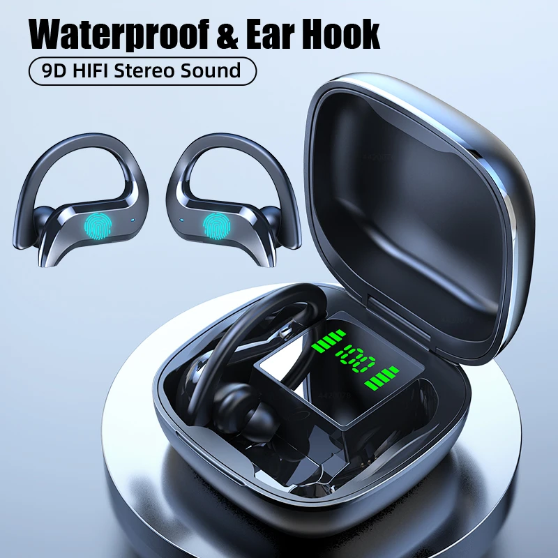 Brezžične Bluetooth Slušalke Športne Nepremočljiva Brezžične Slušalke Dotik za Nadzor Slušalke TWS Čepkov Slušalke Z Mikrofonom