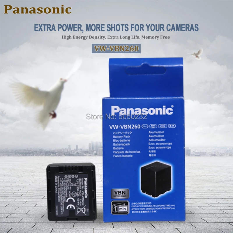Panasonic VW-VBN260 7,2 v 2500mah Baterije za ponovno Polnjenje TM900 SD800 HS900 SD900 Digitalni Fotoaparat