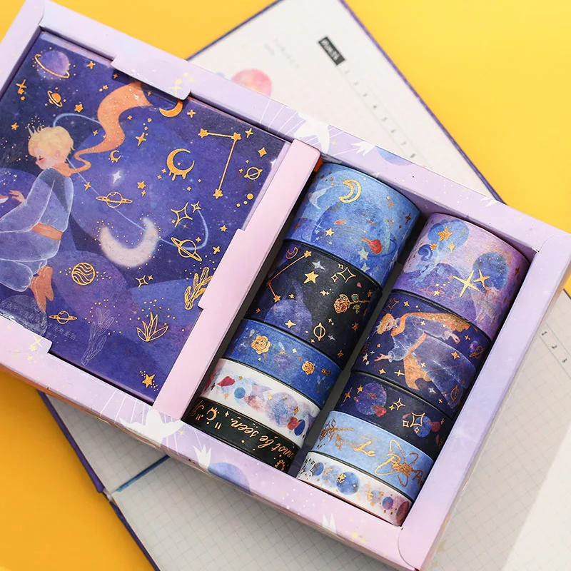 20 kos/nastavite Le Petit Prince Prostor, ki potujejo Washi Tape nastavite Galaxy Lepilni Trak, DIY Scrapbooking Nalepke Nalepke Maskirni trak darilo