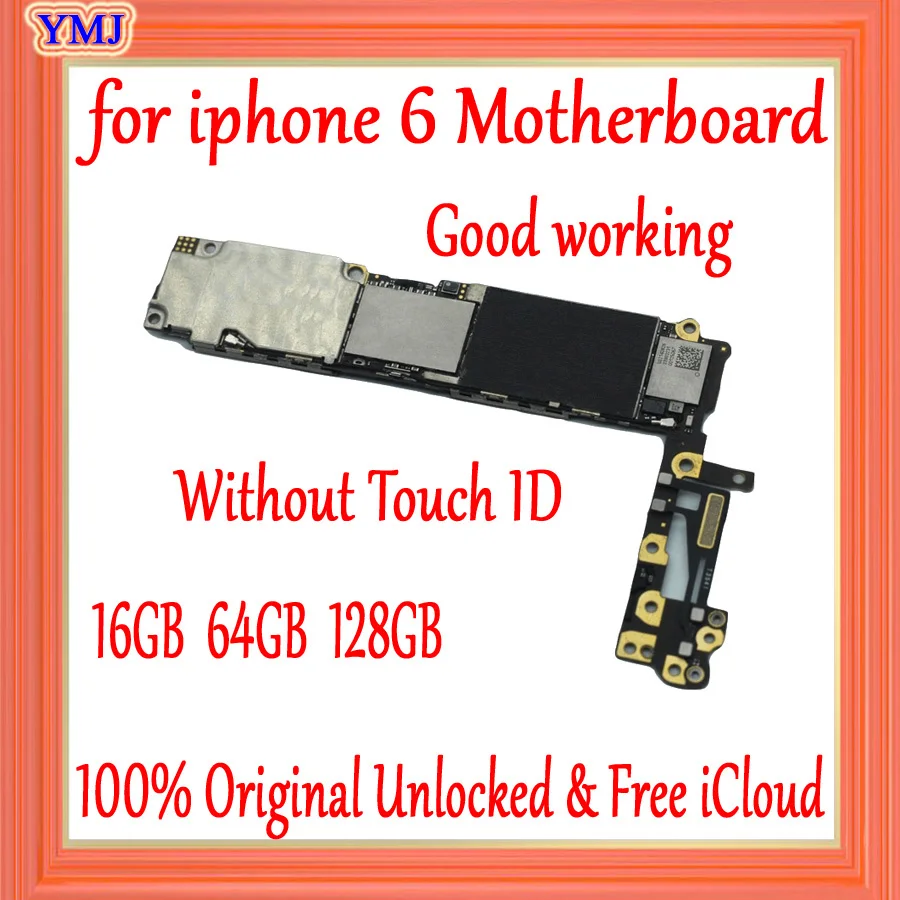 Ne iCloud za iphone 6 4.7 palčni Motherboard 16GB 64GB 128GB Original odklenjena za iphone 6 Mainboard Z/ Brez Dotik ID