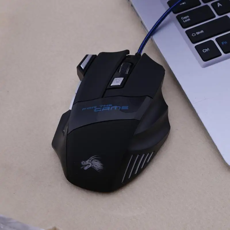 Žično Gaming Miška 7 Gumbi 5500 DPI LED Optični Računalniško Miško Igralec Miši Za Prenosni RAČUNALNIK Prenosni USB Kabel Igro z Miško