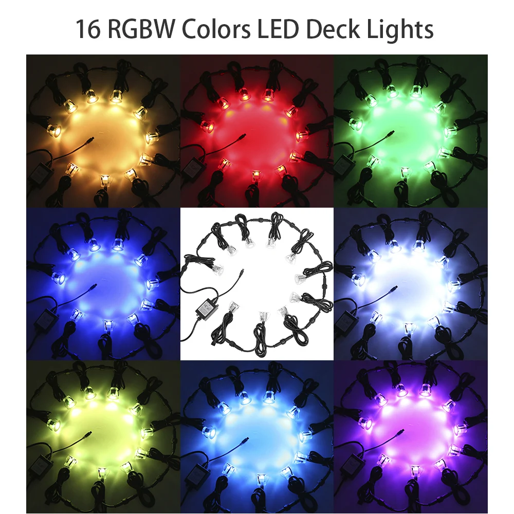 16 Barv 10PCS LED Krova Luči z Daljinskim upravljalnikom IP67 Nepremočljiva Podzemnih Lučka 4 Načini Prostem Pozornosti Dvorišču, Vrt Stopnice