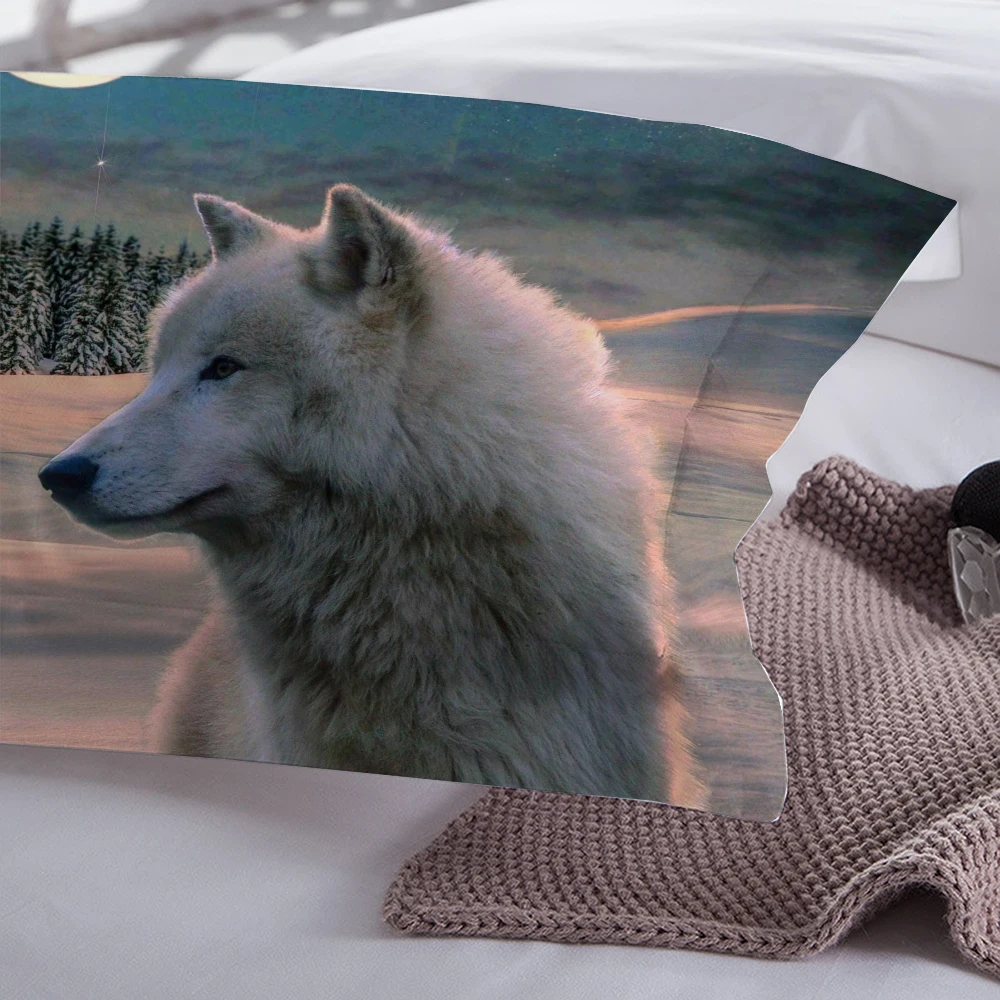 3D volk Posteljnina nabor Živali Rjuhe kritje prevleke eno kraljica Dvojno king size posteljnino 3pcs