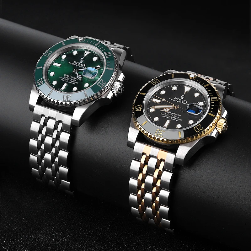 20 mm 22 mm Zapestnica iz nerjavečega jekla Za Rolex serije kakovosti, metal band zamenjava pasu watch pribor črna