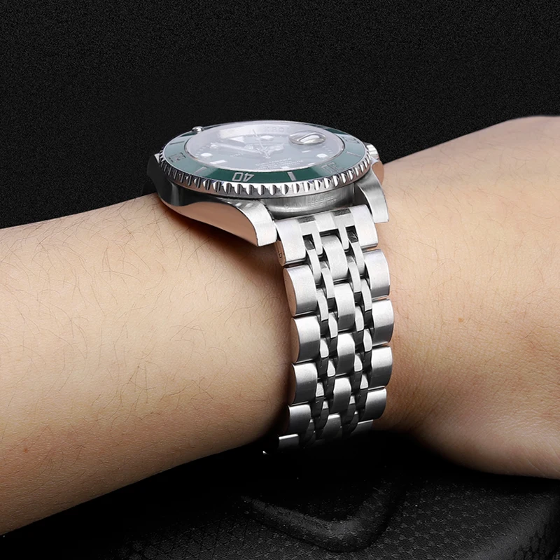 20 mm 22 mm Zapestnica iz nerjavečega jekla Za Rolex serije kakovosti, metal band zamenjava pasu watch pribor črna