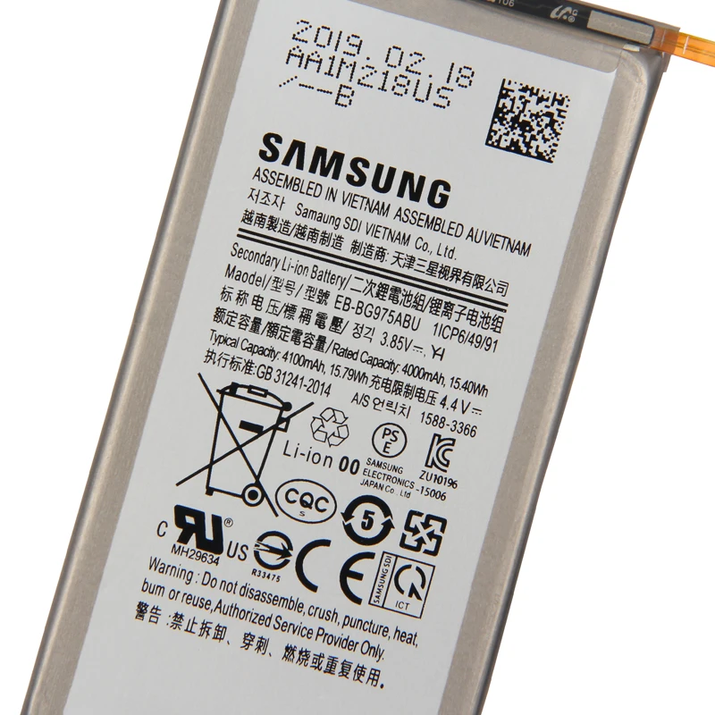 SAMSUNG Original Nadomestna Baterija EB-BG975ABU Za Samsung Galaxy S10+ S10 Plus SM-G9750 Pristne Baterije Telefona