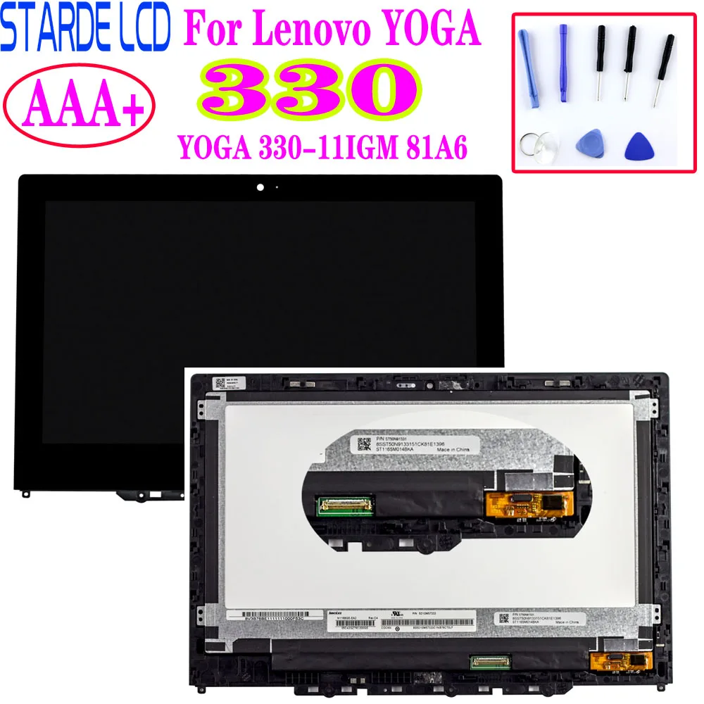 Za Lenovo YOGA 330-11IGM 81A6 joga 330-11 joga 330-11igm LCD-Zaslon, Zaslon na Dotik, Računalnike Montaža z Okvirjem Nove Nadomestne