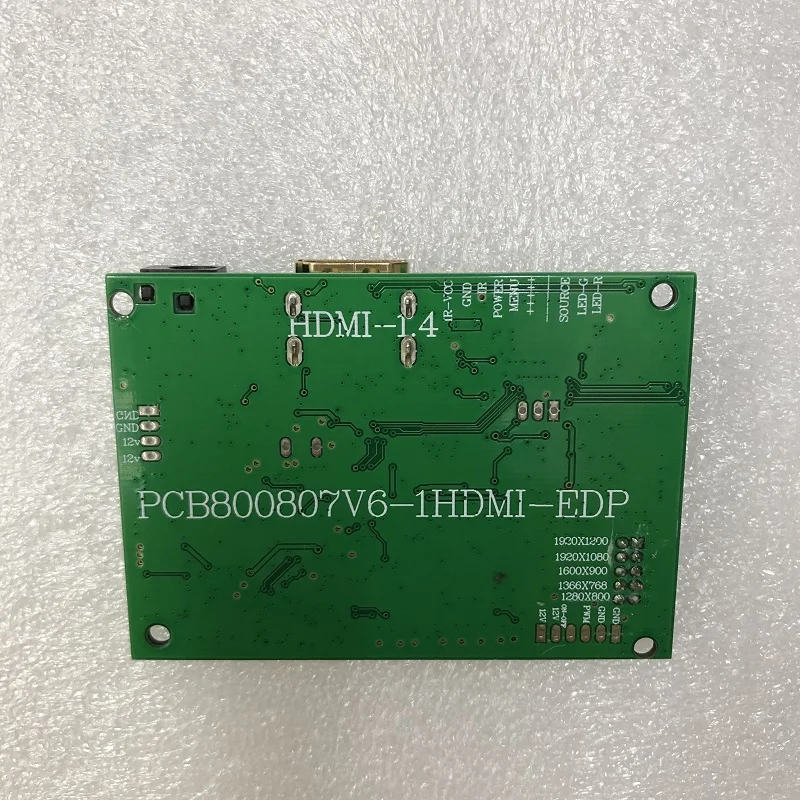 30-pin LCD gonilnik odbor PCB-800807-V6 1 HDMI EDP ločljivost zaslona 1920 * 1200 1920 * 1080 1600 * 900 1366 * 768 1280 * 800
