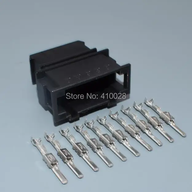 Shhworldsea 10pin 3.5 mm moški avtomobilske stanovanj priključite kabel napeljave pas priključkom črni barvi 1-929629-1
