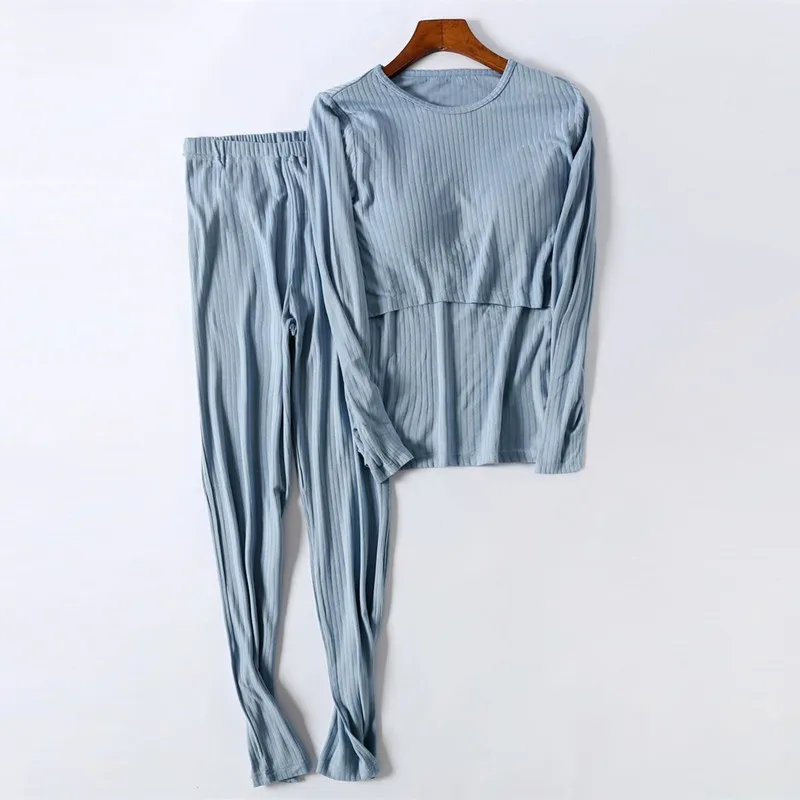 Fdfklak M-3XL Plus Velikost Velike Pijamas Noseča Pyjama More Porodniškega Sleepwear Dolg Rokav Pijamas Za Nosečnice