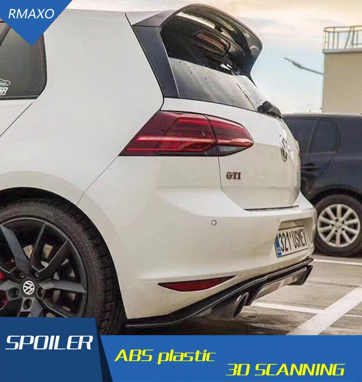 Za Golf 7 MK7 Spojler-2018 Golf GTI R ACS ABS Materiala Avto Zadaj Krilo Barva Zadnji Spojler Za Volkswagen Golf 7.5 Spojler