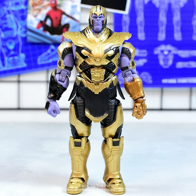 Disney Marvel Avengers 4 Thanos 18 cm Dejanje Slika lutka Anime Dekoracijo Zbirka mini Igrača model za darilo otrok