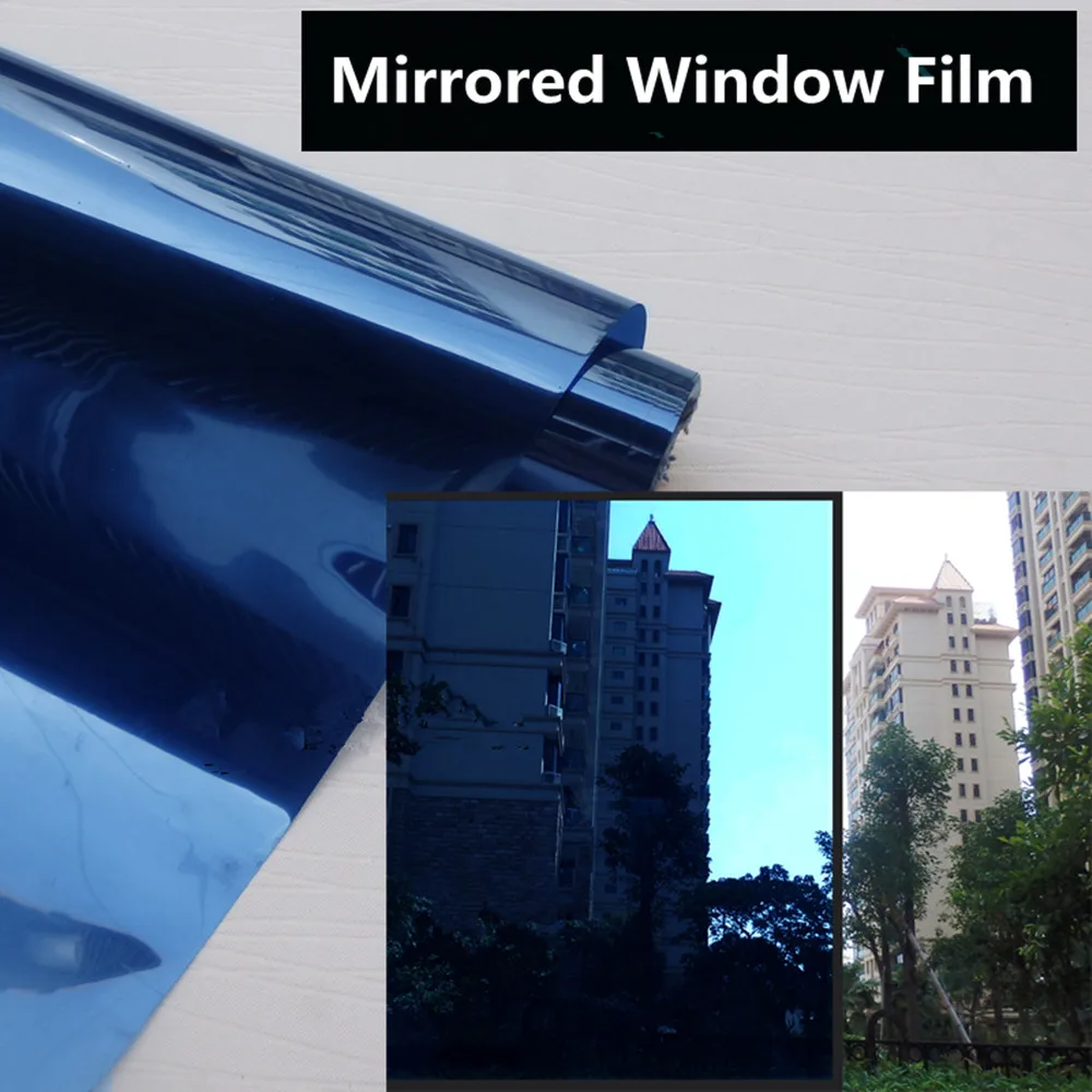 SUNICE Kraljevsko Modra Sončno Okno Film Zasebnosti Anti-UV Dekorativni Okno film za Dom, poslovne Zgradbe, A4 Vzorec