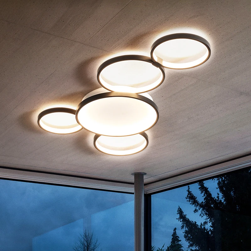 Novo zatemnitev Nordijska moderna dnevna soba LED stropna svetilka spalnica lučka restavracija LED lestenec hotel LED lučka tovarne neposredne prodaje