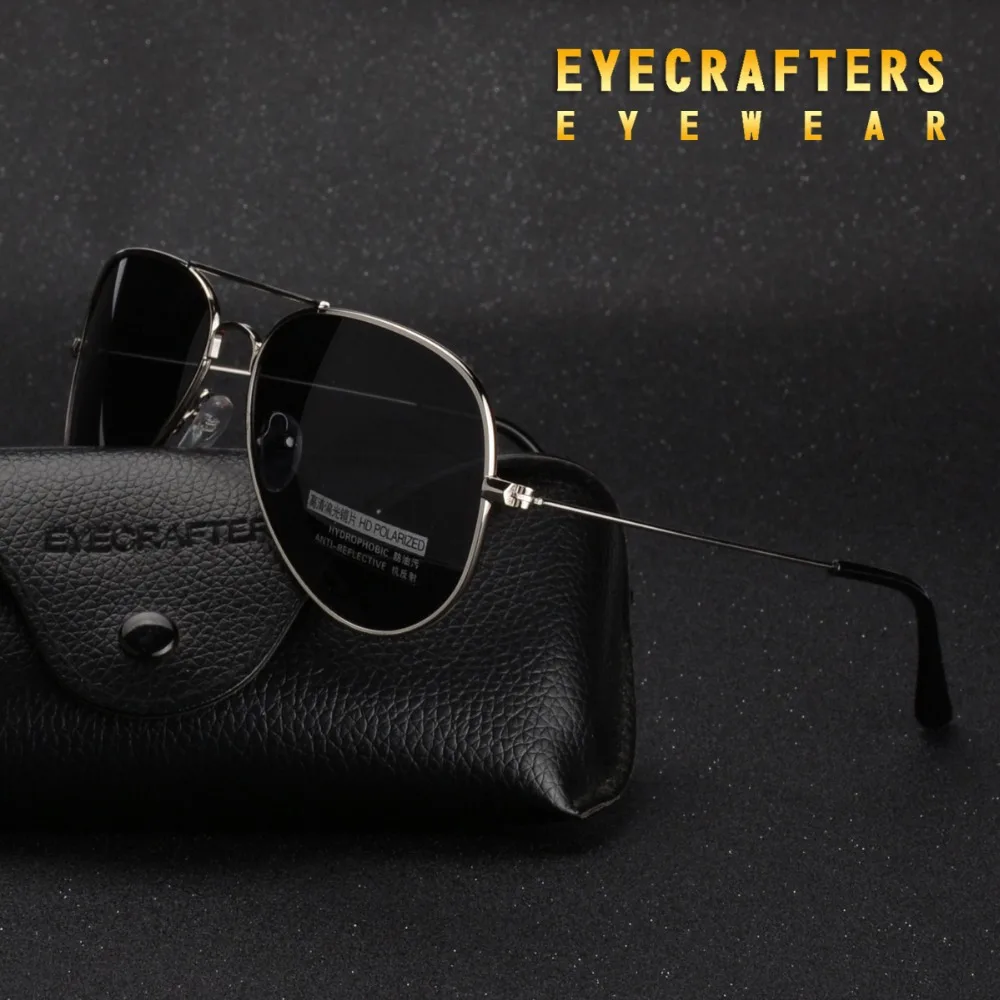 Vožnja Kovinski Okvir Pilotni Sončna Očala Mens Polarizirana Sončna Očala Eyecrafters Modni Oblikovalec Klasičnih 3025
