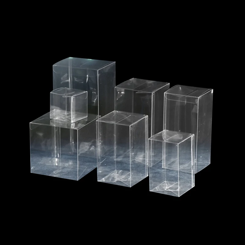 50Pcs Jasno, Plastična Embalaža Box Prozorni PVC škatlo za Model/Nakit/Sladkarije/Kozmetični Pravokotnik Darilo Škatle, malih/velikih 10/22