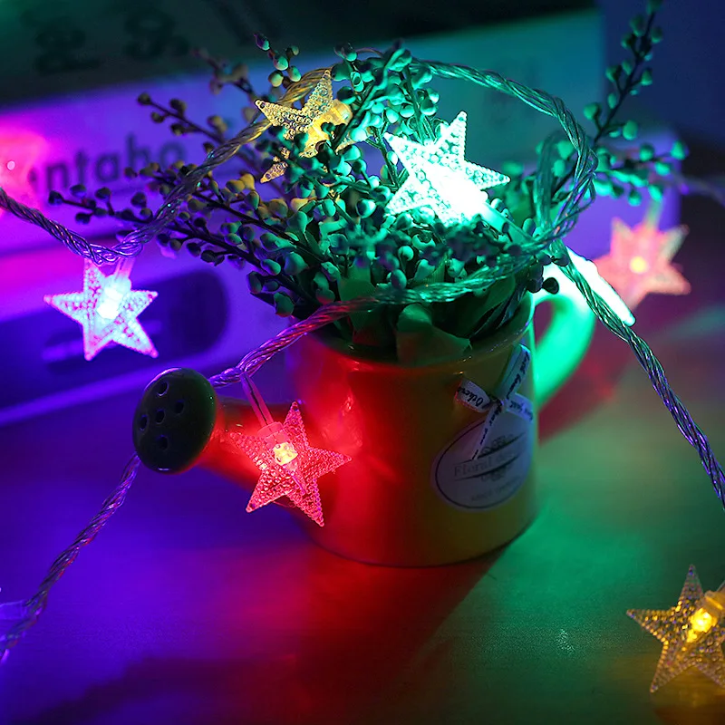 3m Star Žice Niz Luči LED Pravljice Luči Božič Poročno dekoracijo Luči Baterije Delujejo svjetlucati luči eid dekoracijo